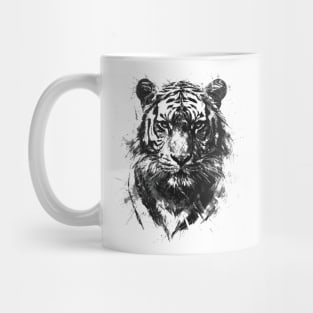 Tiger Spirit Animal black and white sketch Mug